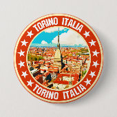 Turijn Ronde Button 7,6 Cm (Voorkant)