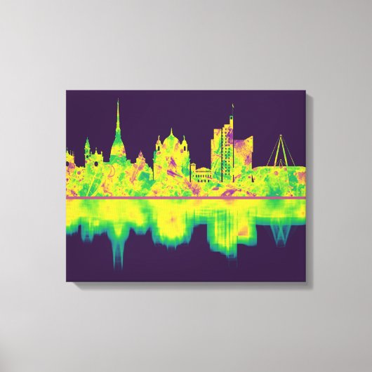 Turin Italy Skyline Canvas Afdruk (Voorkant)