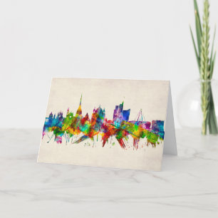 Turin Italy Skyline Feestdagen Kaart