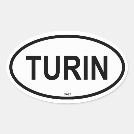 TURIN OVALE STICKER (Voorkant)