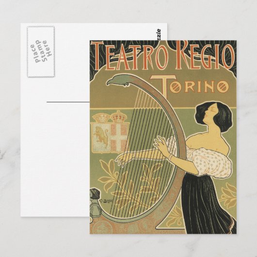 Turin Royal Opera House Briefkaart (Voorkant / Achterkant)