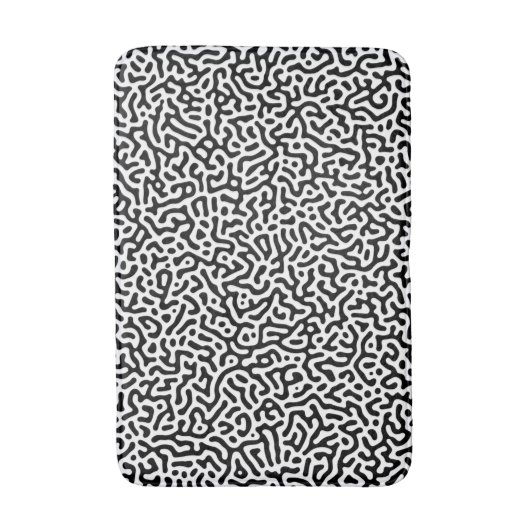 Turing Black & White-patroon Badmat (Voorkant Verticaal)