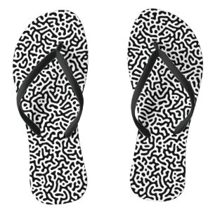 Turing Black & White-patroon Teenslippers