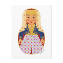Turk Bride Matryoshka Briefkaart