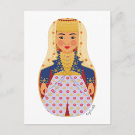 Turk Bride Matryoshka Briefkaart