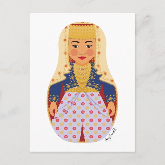 Turk Bride Matryoshka Briefkaart (Voorkant)