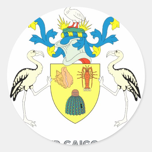Turk Embleem Ronde Sticker (Voorkant)