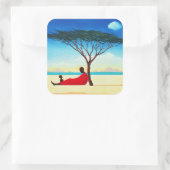 Turkana namiddag 1994 vierkante sticker (Tas)