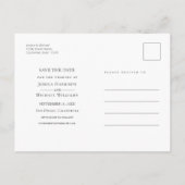 Turkblauwe Ombre Bloemen Boeket Rozen Save The Dat Uitnodiging Briefkaart (Achterkant)