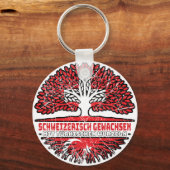 Türkei Türkisch Schweizer Schweiz Baum Wurzel Flag Sleutelhanger (Achterkant)