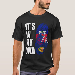 Turken Caicos en Haïtiaanse mix erfgoed DNA vlag T-shirt