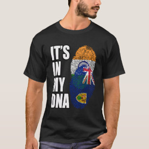 Turken Caicos en indianen mengen erfgoed DNA vlag T-shirt
