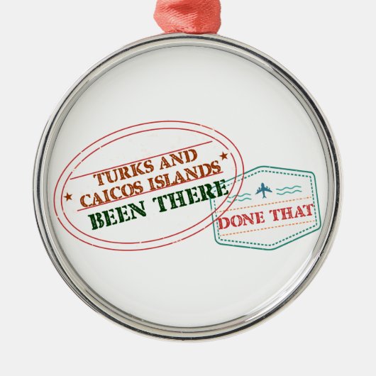 Turken en Caicos Eilanden daar Gedaan dat Metalen Ornament (Voorkant)