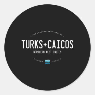 Turken en Caicos strandgolven Ronde Sticker