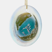 Turken en Caicoseilanden van boven panorama Keramisch Ornament (Rechts)