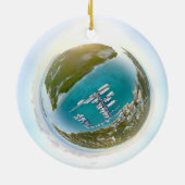 Turken en Caicoseilanden van boven panorama Keramisch Ornament (Achterkant)