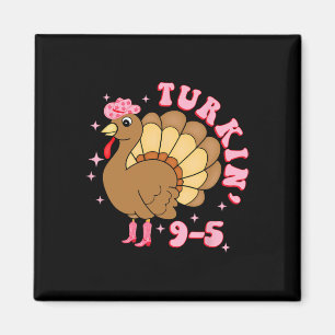 Turken van 9 tot 5 Grappig Werk Kalkoen Thanksgivi Magneet
