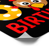 Turkey 6th Birthday Autumn Thanksgiving Party Boy  Poster (Hoek)