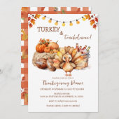 Turkey and Touchdown Thanksgiving Dinner  Kaart (Voorkant / Achterkant)