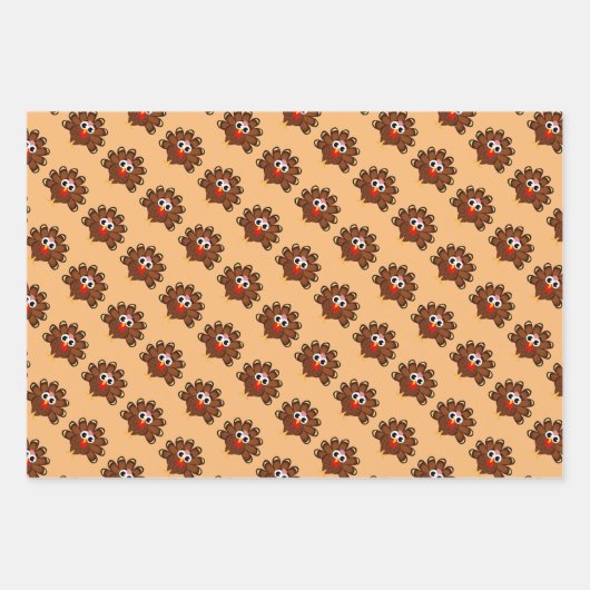 Turkey bird thanksgiving Wrapping Paper Sheets (Voorkant 3)