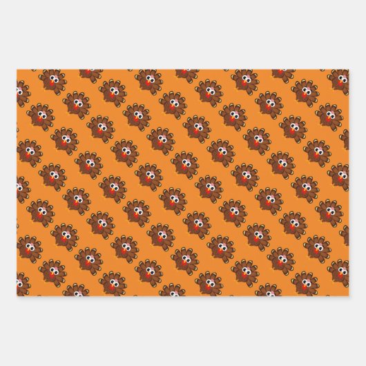 Turkey bird thanksgiving Wrapping Paper Sheets (Voorkant)
