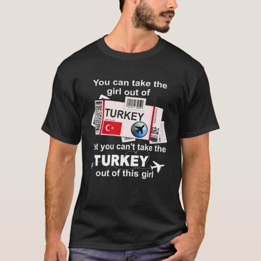Turkey Boarding Pass  Turkey Girl  Turkey T-shirt (Voorkant)