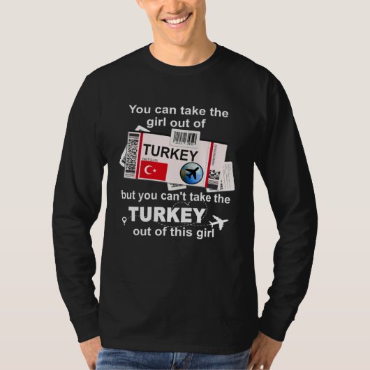Turkey Boarding Pass  Turkey Girl  Turkey T-shirt (Voorkant)