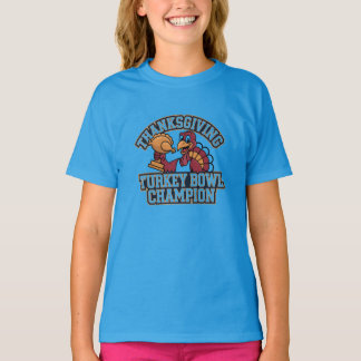 Turkey Bowl Champion Game Day Food Football Fun T-shirt