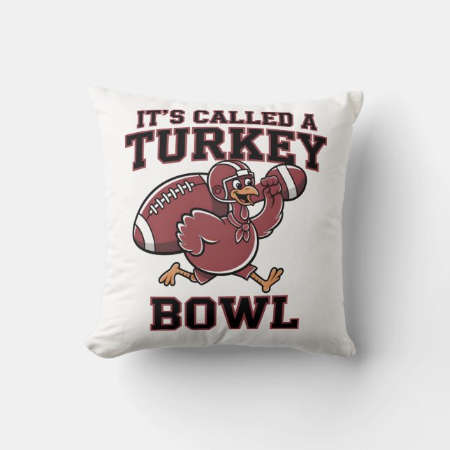 TURKEY BOWL VOETBAL THANKSGIVING TEE KUSSEN (Voorkant)