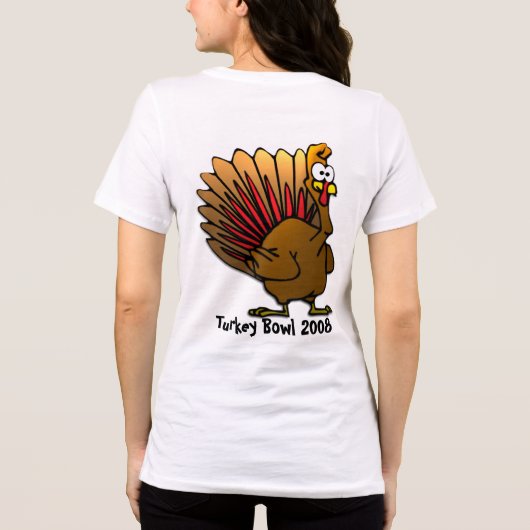 Turkey Bowl - wijziging naar het huidige jaar Tri-Blend Shirt (Achterkant)