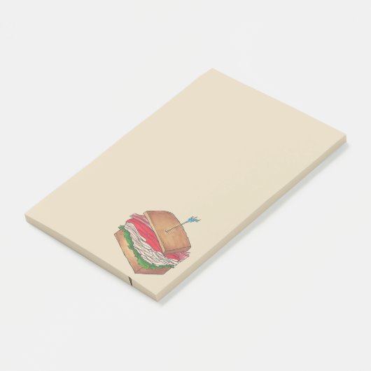 Turkey Club Sandwich Restaurant Diner Foodie Food Post-it® Notes (Schuin)
