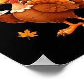 Turkey Coquette Bow E Turkey Day Girls Fall Thanks Poster (Hoek)