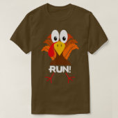 Turkey Costume Adult Running Face Turkey Trot  T-shirt (Design voorkant)