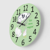 Turkey Cow Chicken Eat more Veggies Wall Clocks Grote Klok (Hoek)