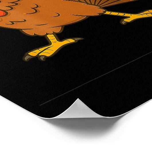 Turkey Dab Meme Animal Dance Funny For Men Women K Poster (Hoek)