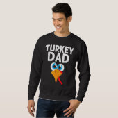 Turkey Designs For Dad Men Turkey Face Domestic Fo Trui (Voorkant volledig)