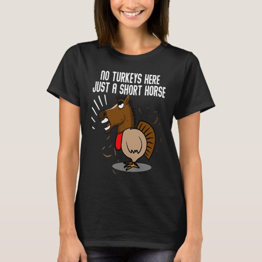 Turkey Disguise Horse  Thanksgiving T-shirt (Voorkant)