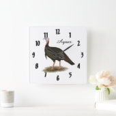 Turkey: Eastern Wild Tom Vierkante Klok (Huis)