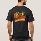 Turkey Eat Banana Bread Thanksgiving Pastries Blac T-shirt (Achterkant)