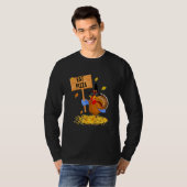 Turkey Eat Pizza  Thanksgiving T-shirt (Voorkant volledig)