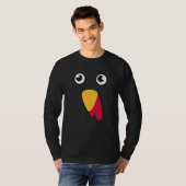 Turkey Face Cute Matching Family Thanksgiving T-shirt (Voorkant volledig)