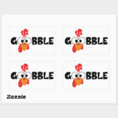Turkey Face Gobble Stickers (Vel)