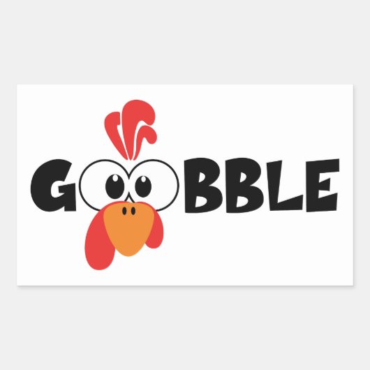 Turkey Face Gobble Stickers (Voorkant)
