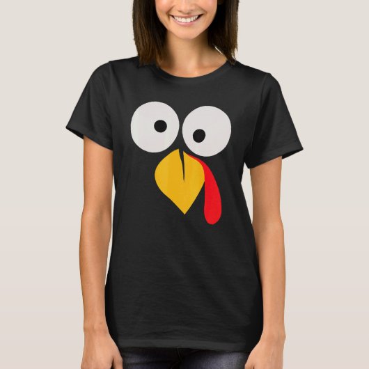Turkey Face Pilgrim  Thanksgiving Costume  2 T-shirt (Voorkant)