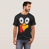 Turkey Face Pilgrim Thanksgiving Costume T-shirt (Voorkant volledig)