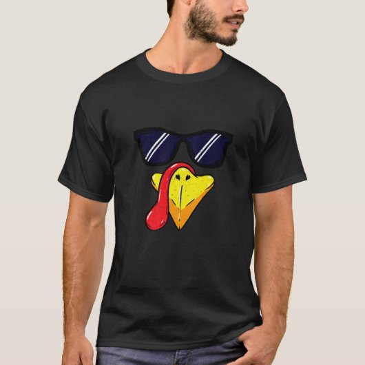 Turkey Face Thanksgiving Day Pilgrim Trot Costume  T-shirt (Voorkant)