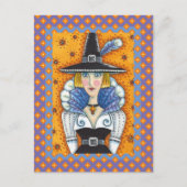 TURKEY FEATHER WITCH, A SALEM THANKSGIVING, FOLK FEESTDAGENKAART (Voorkant)