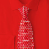 Turkey Flag Brick Pattern Stropdas