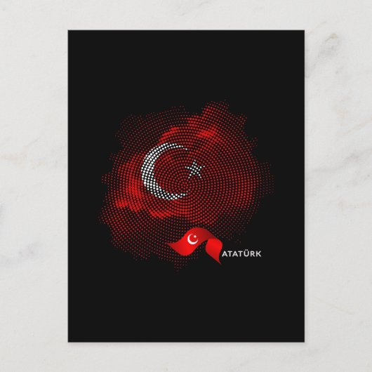 Turkey flag briefkaart (Voorkant)