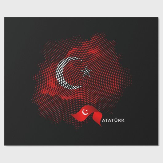 Turkey flag cadeaupapier (Vlak)